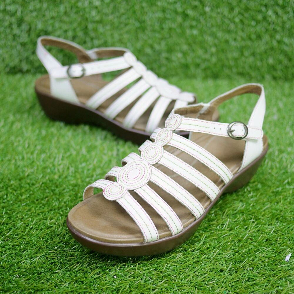 Dansko Drea Wedge Sandals White - Women's US 8.5-9 / EU 39